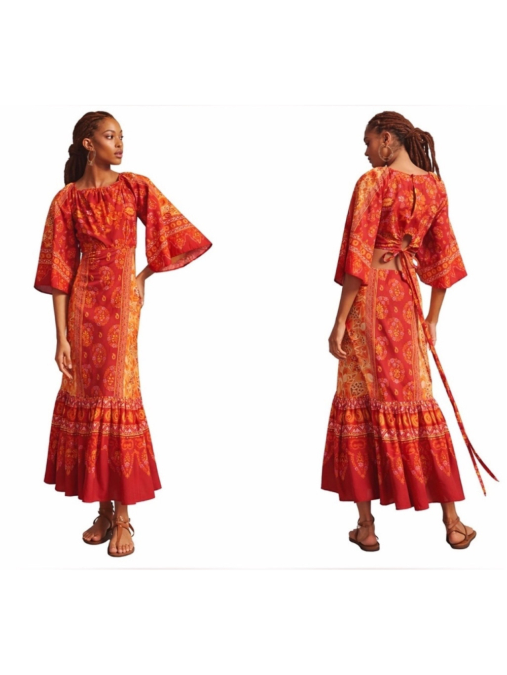 FARM Rio Combuco Cutout Maxi Dress Women’s Size M Boho